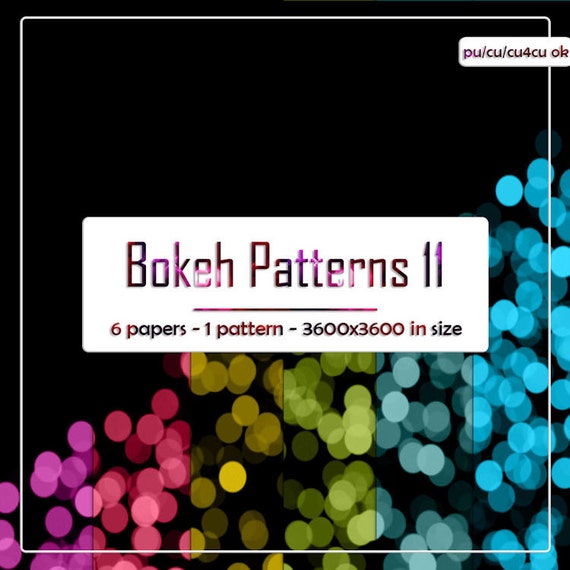 CLEARANCE - Color Palette 2 Bokeh Circles Patterns | MarloDee Designs