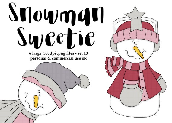 Snowman Sweetie Clip Art
