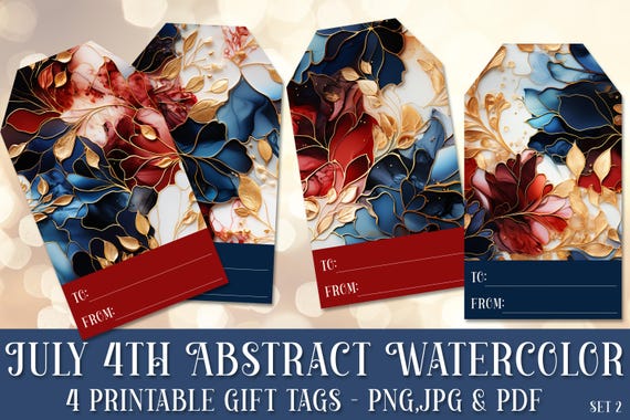 July 4th Gift Tags | gift tag png | fourth of july packaging sticker for small business | printable gift tags | independence day printable