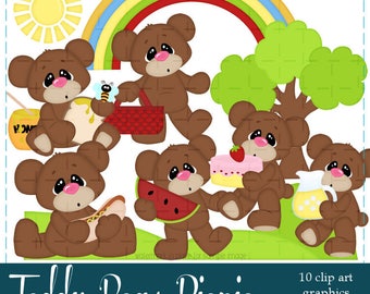 Commercial Use Clip Art Graphics | Teddy Bear Picnic | MarloDee Designs