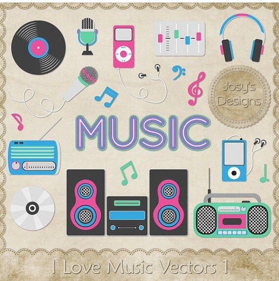 I Love Music Vector Graphics