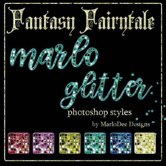 CU4CU Photoshop Styles | Fantasy Fairytale Marlo Glitter | Digital Designer Tool