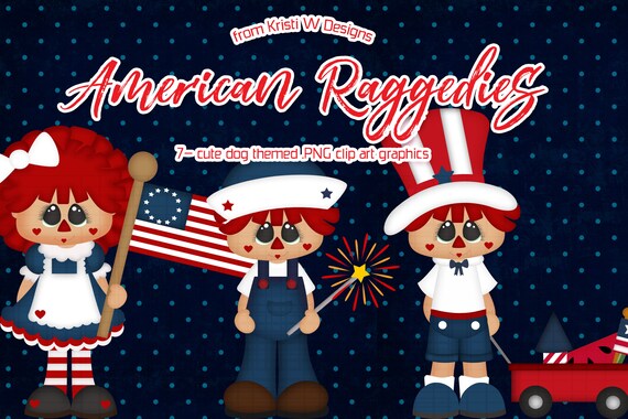 American Raggedies | Clipart Graphics from Kristi W Designs