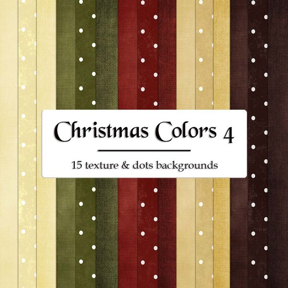 Christmas Colors 4 Texture & Dots Pattern Backgrounds