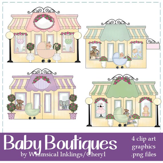 Baby Boutiques Commercial Use Clip Art Graphics Whimsical Etsy