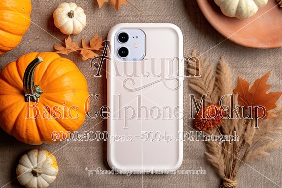 Autumn Season Cellphone Mockup Background | Autumn Background Mockup | Fall Season Mockup | Product Mockup | Cellphone Mockup | Top View