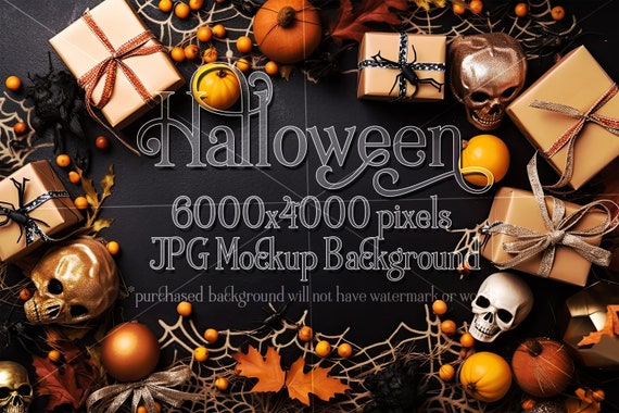 Halloween Mockup | Background Mockup | Stock Photo Mockup | Halloween Top View Table Mockup | Product Mockup | Halloween Background | b11