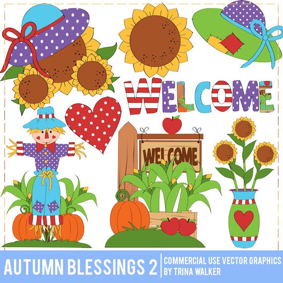 Autumn Blessings {set 2} - Vector Clipart Graphics