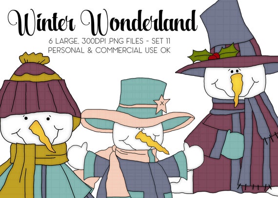 Winter Wonderland Snowman Clip Art