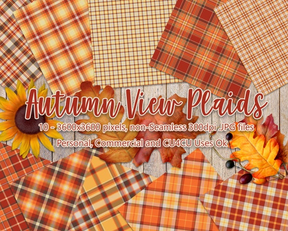 Autumn View Color Palette Plaid Tartan Pattern Backgrounds | Designer Resource