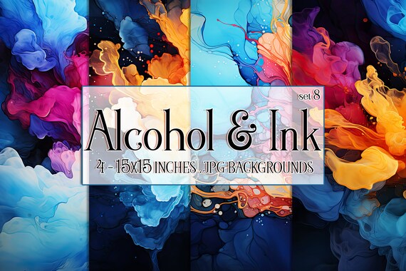 Alcohol & Ink Backgrounds, Vivid Gradients Alcohol Ink Textures, Sublimation, Watercolor Style Background, 15x15 Backgrounds, Purple, s8