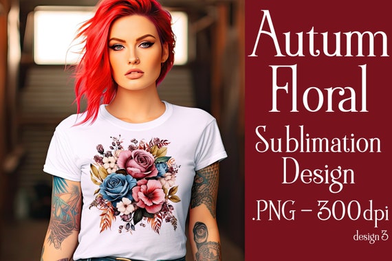 Autumn Floral PNG Design | Sublimation Autumn Flowers | Autumn Season | Fall Season | Flowers | Autumn Flower | Fall Flowers | Watercolor