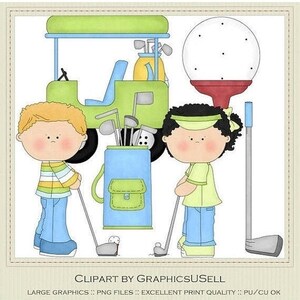 Commercial Use Clip Art Graphics | Let's Play Golf | Alice Smith