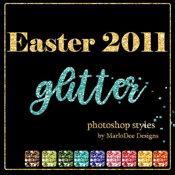 CU4CU Photoshop Styles | Easter 2011 Glitter | Digital Designer Tool
