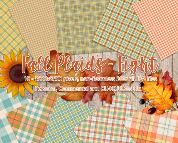 Fall Plaids Backgrounds - Eight