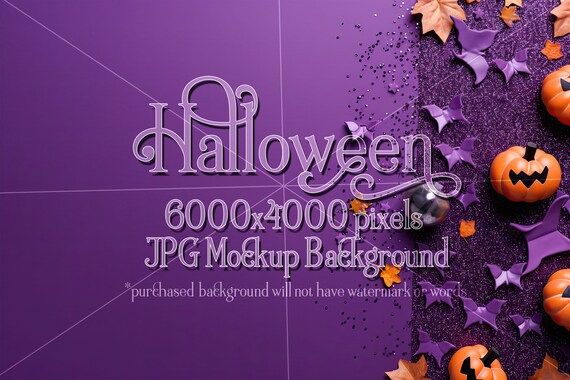 Halloween Mockup | Purple Background Mockup | Stock Photo Mockup | Halloween Top View Table Mockup | Product Mockup | Halloween Background