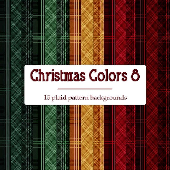 CLEARANCE - Christmas Colors 8 | Plaid Pattern Backgrounds | Digital Designer Tool