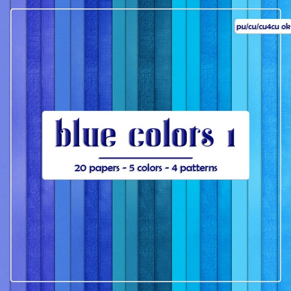 CLEARANCE - All Blues 1 Colors Cardstock | Digital Designer Tool