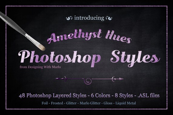 Amethyst Hues | Photoshop Styles | Digital Designer Tool