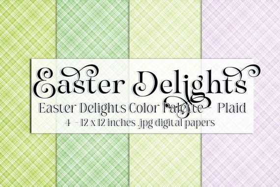 Easter Paper | Easter Scrapbook Paper | Digital Scrapbook Paper | Plaid | Easter Plaid | Easter Colors | Spring Scrapbook | Spring Plaid s8