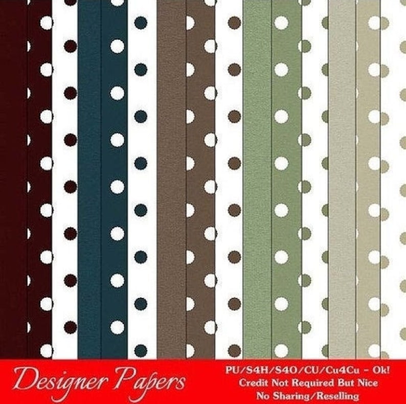 Polka Dots Cardstock Fall Colors Contexte Etsy