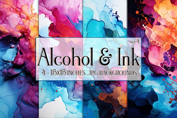 Alcohol & Ink Backgrounds, Vivid Gradients Alcohol Ink Textures, Sublimation, Watercolor Style Background, 15x15 Backgrounds, Purple, s4