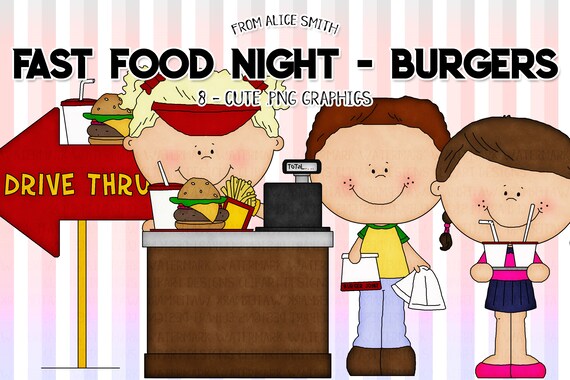 Burgers Fast Food Night Clipart from Alice Smith