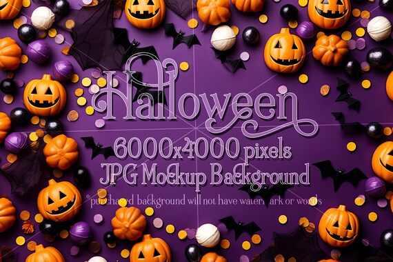 Halloween Mockup | Purple Background Mockup | Stock Photo Mockup | Halloween Top View Table Mockup | Product Mockup | Halloween Background