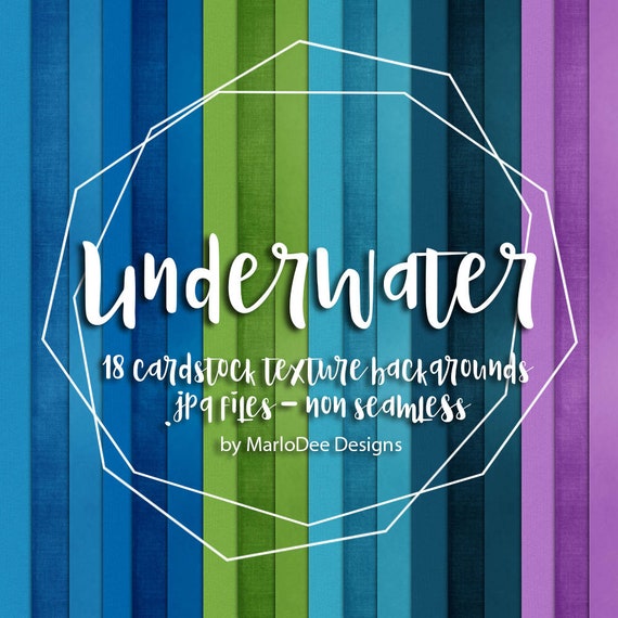 CU4CU Digital Papers | Underwater Colors Cardstock | Digital Designer Tool