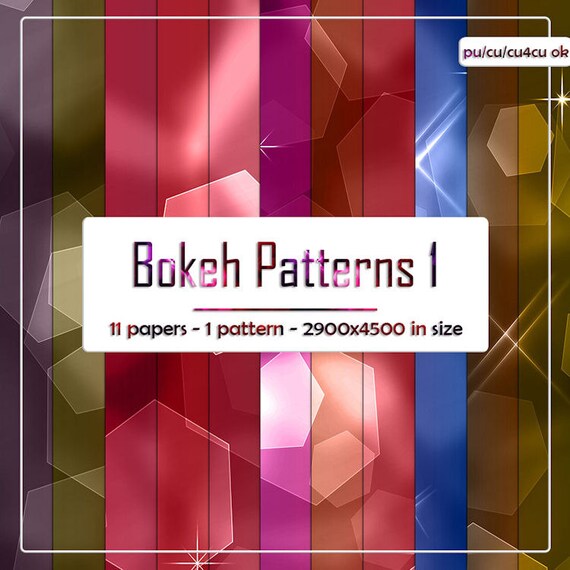 CLEARANCE - Multi Colors Bokeh Octogon Patterns | MarloDee Designs