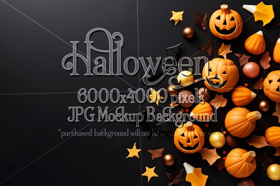 Halloween Mockup | Background Mockup | Stock Photo Mockup | Halloween Top View Table Mockup | Product Mockup | Halloween Background | b21