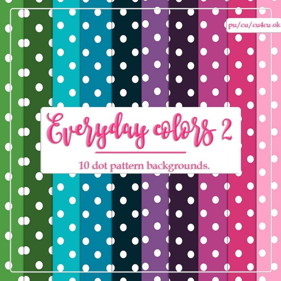 20 CU4CU Backgrounds | Polka Dot Pattern Everyday Colors set 1 & 2