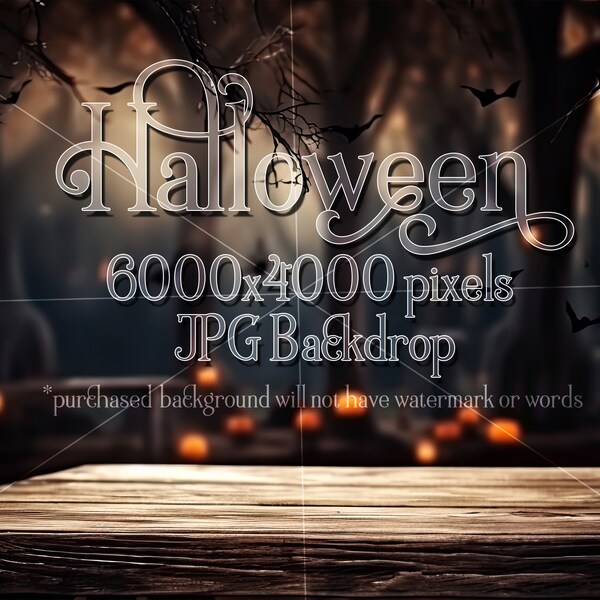 Halloween Backdrop Background | Halloween Background Mockup | Halloween Mockup | Product Mockup | Front View | Wood Table Mockup | Photo