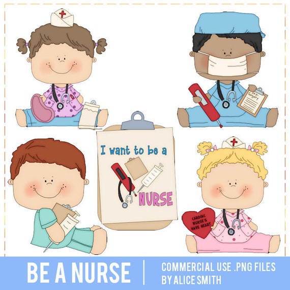 CLEARANCE - Be A Nurse (When I Grow Up) Clip Art Graphics by Alice Smith