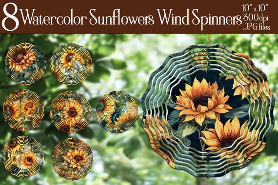 Sunflower Wind Spinner Sublimation | Flower Wind Spinner | Sunflower Wind Spinner | Sublimation Wind Spinner | Country Wind Spinner