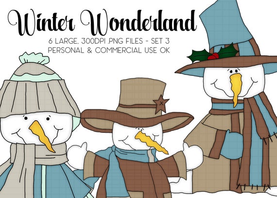 Winter Wonderland Snowman Clip Art