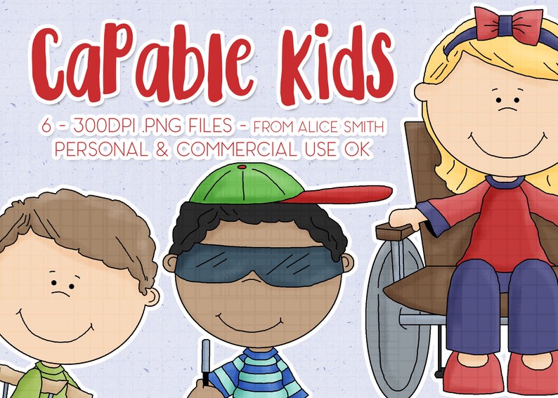 Commercial Use Clip Art Graphics Capable Kids Alice Smith Etsy