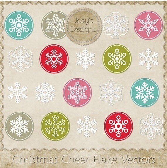 Christmas Cheer Snowflakes Vector Graphics