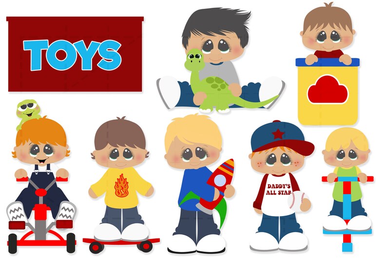 Boys and Their Toys - Layered Templates - Etsy