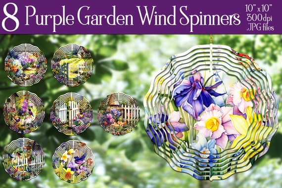Pretty Gardens Wind Spinner Sublimation | Flower Wind Spinner | Pretty Flowers Wind Spinner | Sublimation Wind Spinner | Wind Spinner Floral