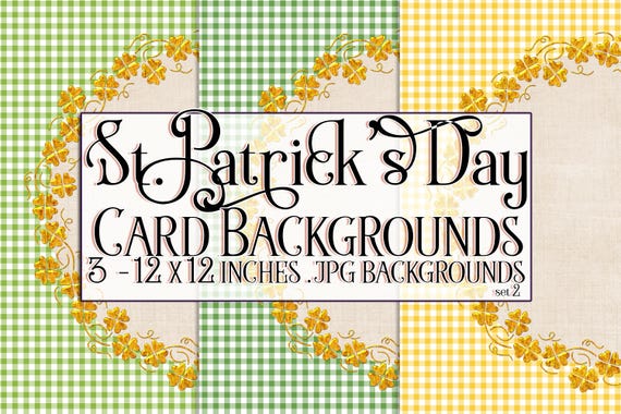 St Patrick's Day Scrapbook Papers, St Patrick's Day Card Backgrounds, Watercolor Papers, Irish Papers, Irish Colors, Irish Scrapbook Paper