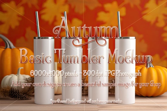Tumbler mockup | blank tumbler | mock ups | thermos mock up | drinking cup mockups | basic white tumbler | mockup photograph | pumpkin spice
