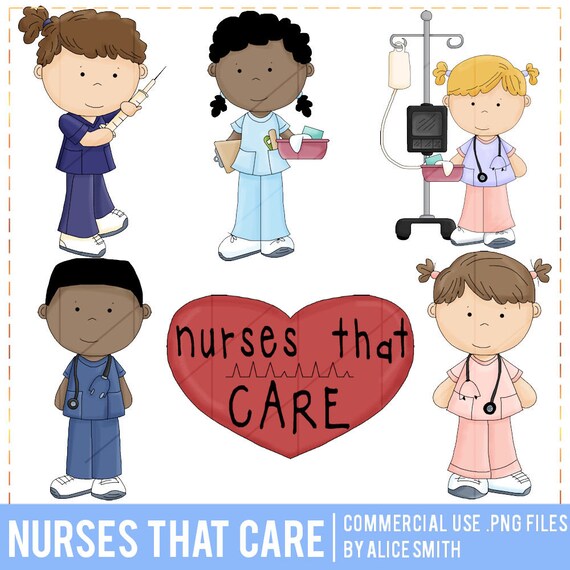 Nurse's That Care - Commercial Use Clip Art by Alice Smith