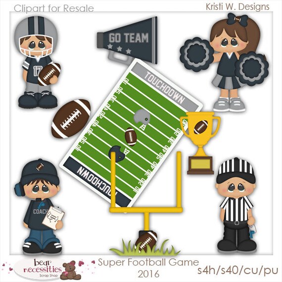 Super Football Game Layered Templates | Football Templates | Sports Templates | Fall Season Templates | Autumn Templates | Kristi W Designs