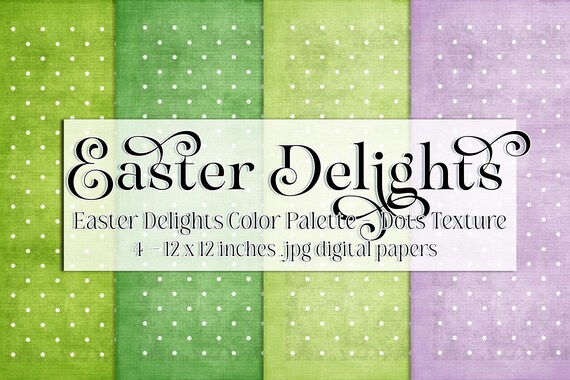 Easter Paper | Easter Scrapbook Paper | Digital Scrapbook Paper | Grunge | Easter Polka Dot | Easter Colors | Spring Scrapbook | Tiny Dots
