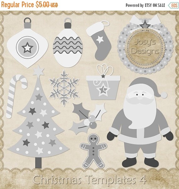 50% Off Sale Christmas Layered Templates Pkg 4