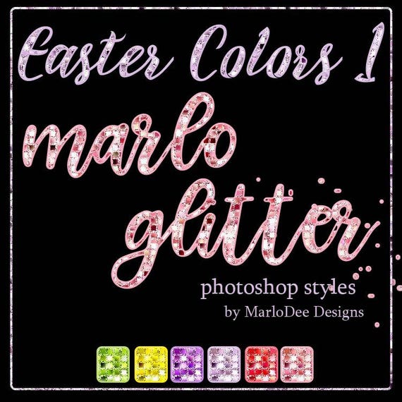 CU4CU Photoshop Styles | Easter Colors 1 Marlo Glitter Pattern | Digital Designer Tool