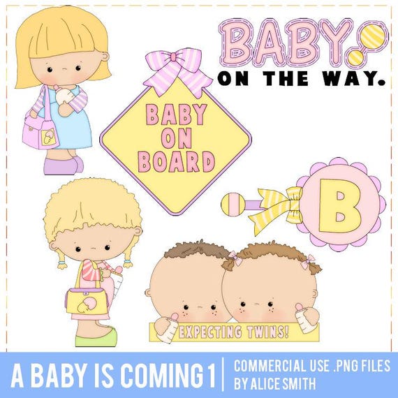 A Baby is Coming Clip Art, Pregnant, Expecting Mother Clipart, Mother's Day Graphics, Sublimation Baby PNG, Sublimation Mother's Day