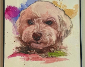 Tierportrait – Aquarell & Digital Kunst nach Auftrag