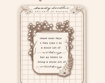 Matte Vinyl Sticker : Sprinkle of Anxiety ~ Die Cut Stickers